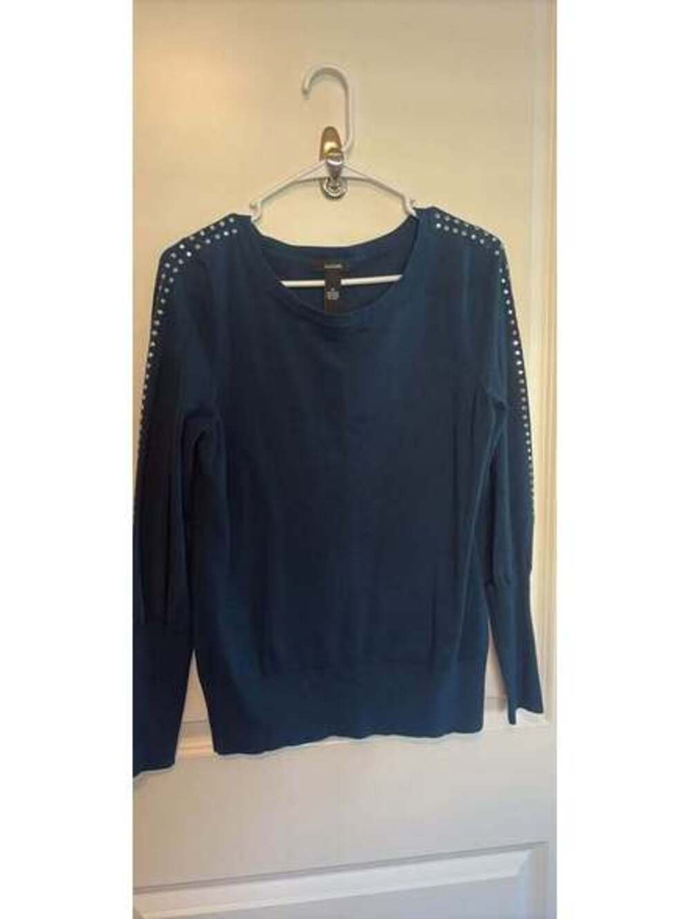 Alfani Studded Sleeve Sweater - Size Medium
